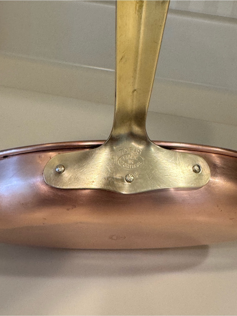 Tagus Vintage Copper 8” x 5” Skillet With Brass Handle Made In Portugal - Picture 9 of 13